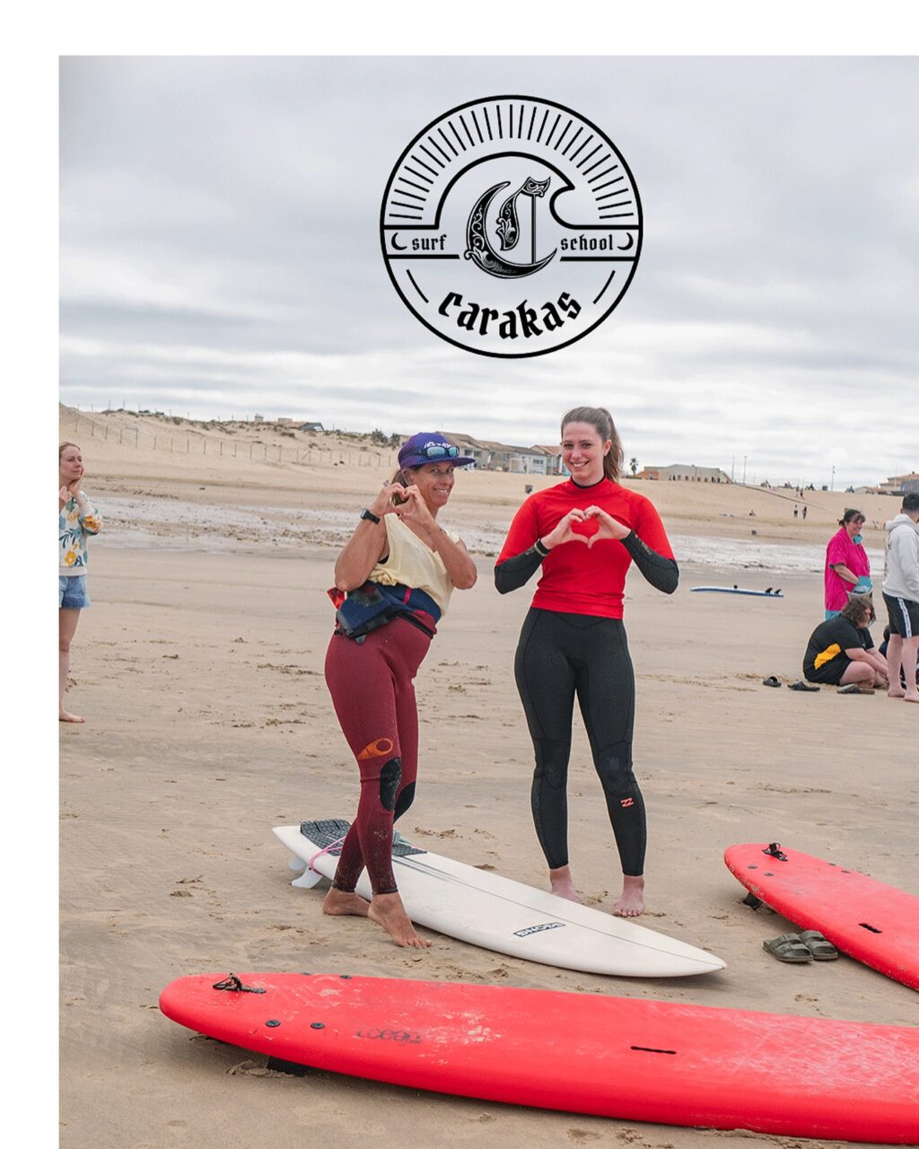 Instagram post from carakassurfschool_montalivet. This post is in position 0.